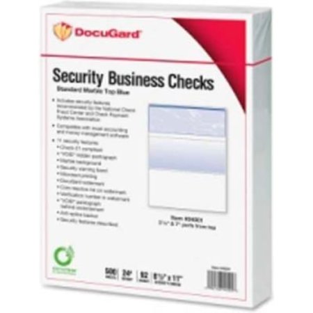Paris Business Products Docugard Security Business Checks with Marble Top 8-1/2" x 11" Blue 500 Sheets/Pack 4501